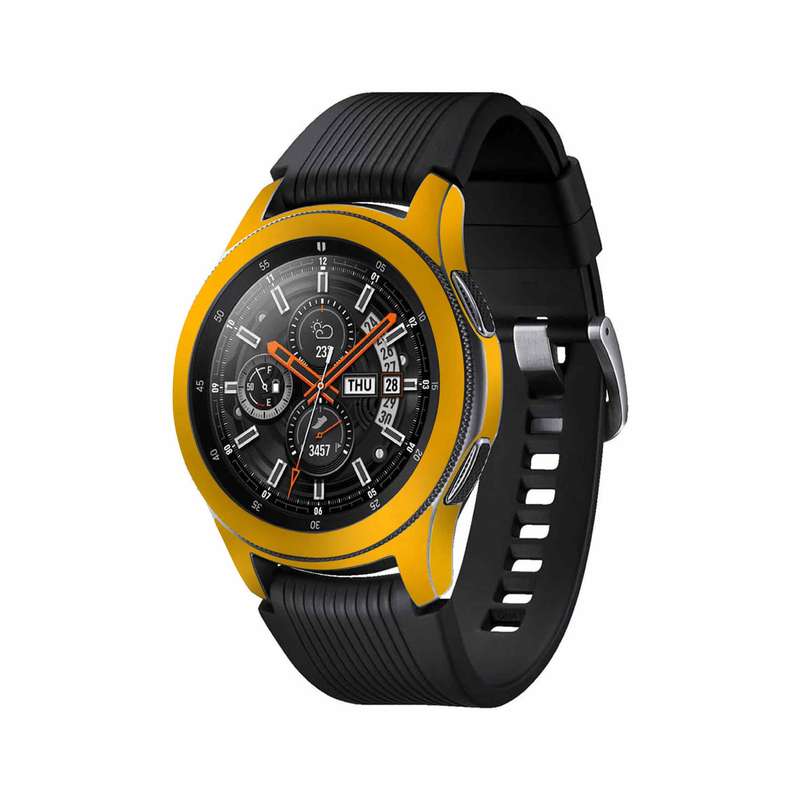 برچسب ماهوت طرح Matte-Deep-Mustard مناسب برای ساعت هوشمند سامسونگ Galaxy Watch 46mm