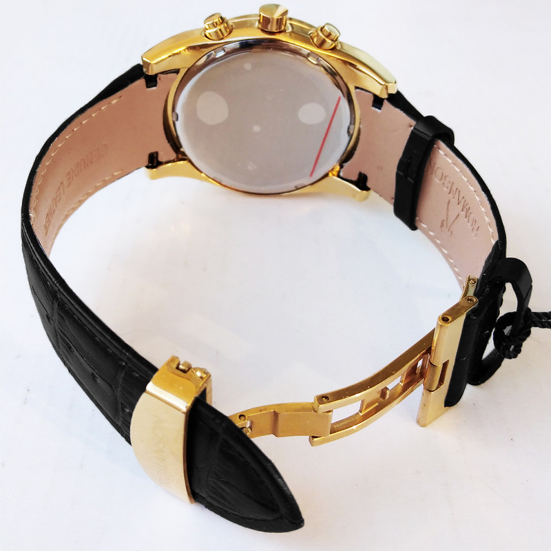 ساعت مچی عقربه‌ای مردانه رومانسون مدل بندچرمی کرنوگراف سه موتور کد 50.M25