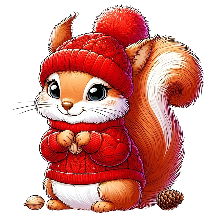 استیکر پارچه و لباس پاد آفرین مدل سنجاب کد DKST596