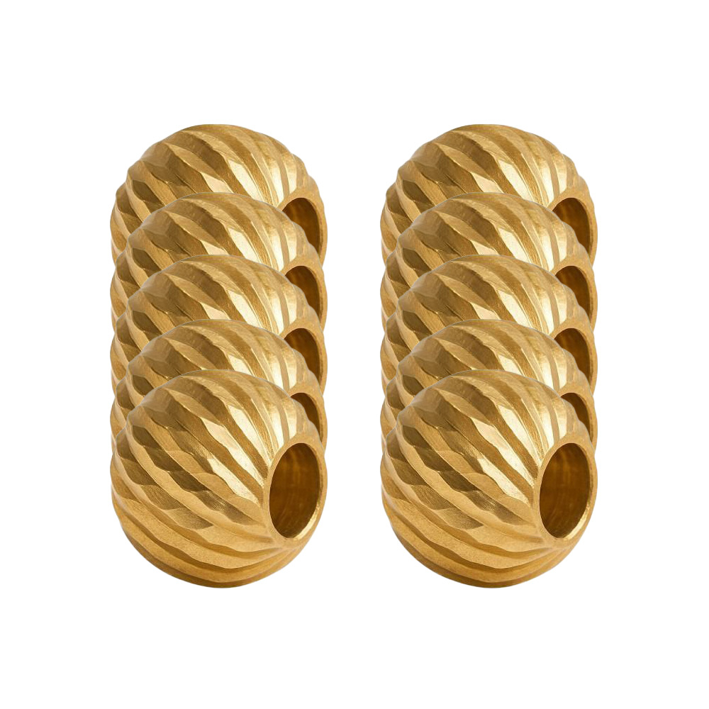 طلا گرمی 18 عیار ناریا مدل گوی البرنادو بسته 10 عددی