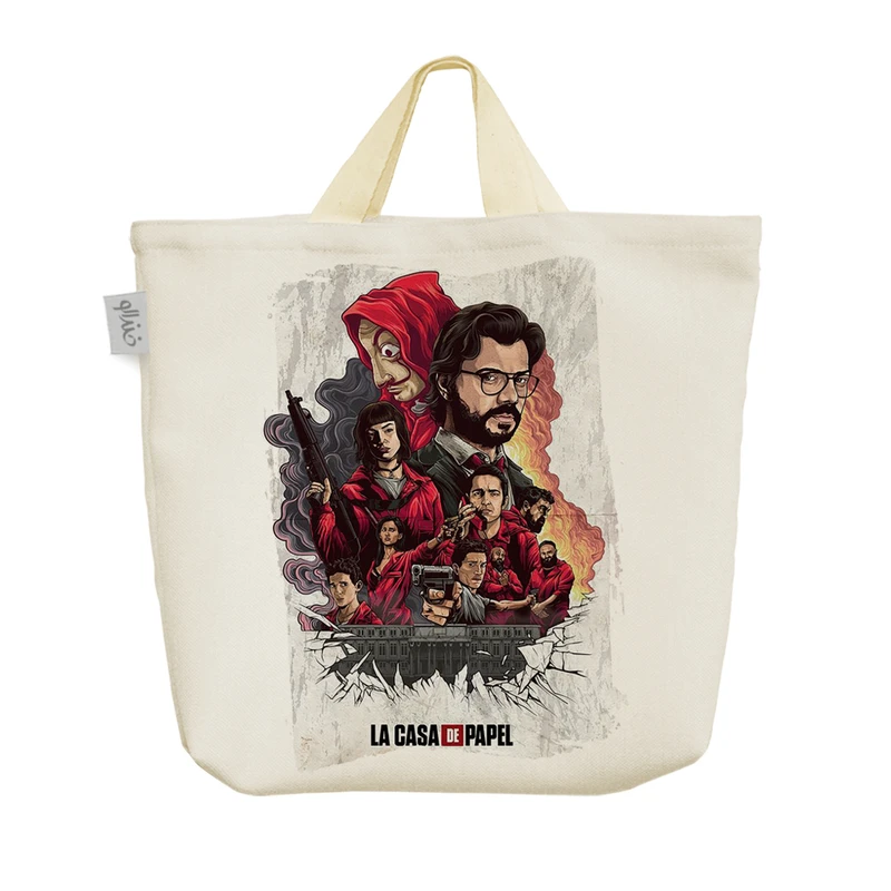 ساک خرید خندالو طرح سریال Money heist کد 315