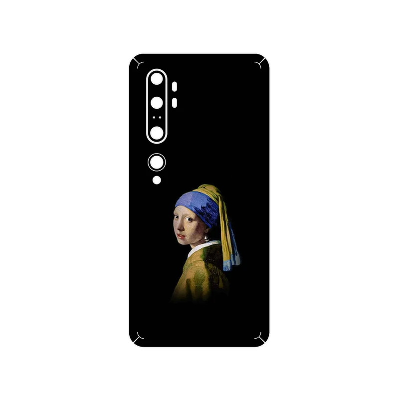 برچسب پوششی ماهوت مدل Girl with a Pearl Earring of Vermeer مناسب برای گوشی موبایل شیائومی Mi Note 10 Pro