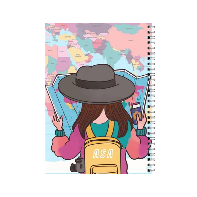 دفتر مشق 100 برگ بامبیلیپ طرح دختر جهانگرد کد 2208731