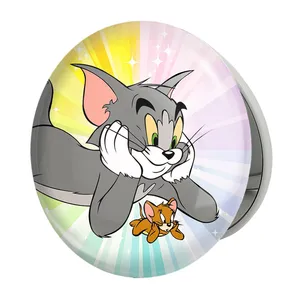 آینه جیبی خندالو طرح تام و جری Tom And Jerry مدل تاشو کد 10729 