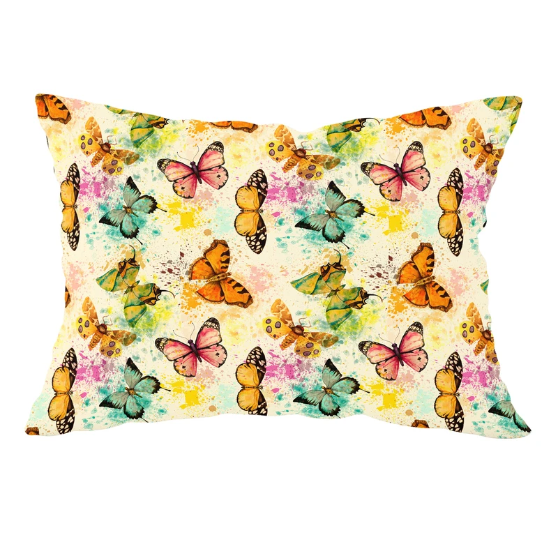 رو بالشی مدل مخمل طرح پروانه کد 2331