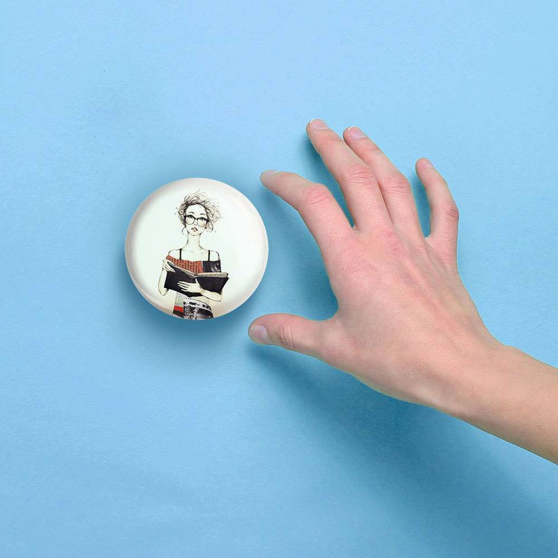 آینه جیبی خندالو مدل دختر  کد 5554