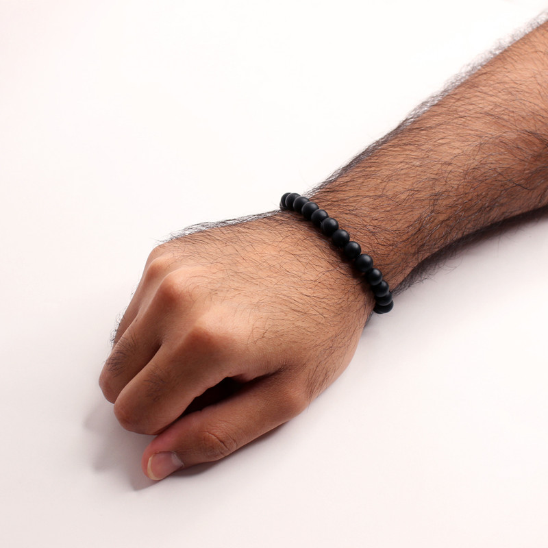 دستبند گلسو مدل اونیکس مات مجموعه 2 عددی
