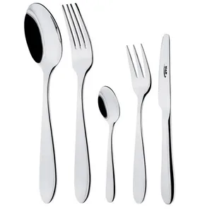 سرویس قاشق و چنگال 30 پارچه ۶ نفره ناب استیل مدل ورونا