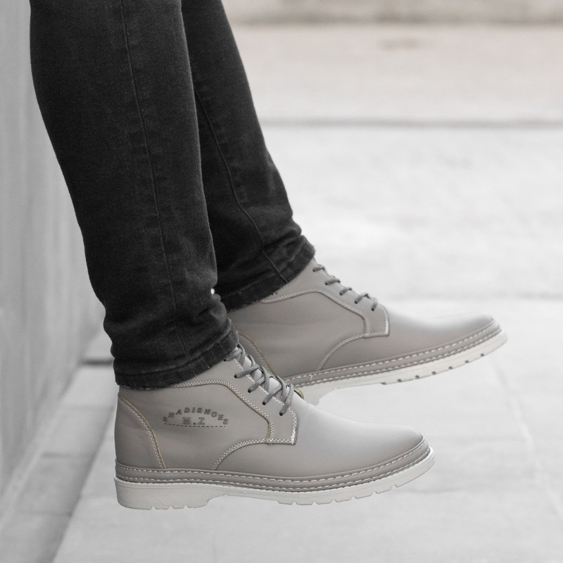 نیم بوت مردانه مدل دژاوو رنگ طوسی