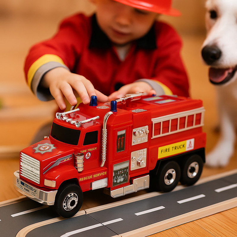 ماشین بازی مدل آتش نشانی اسباب بازی دورج توی طرح Fire Truck