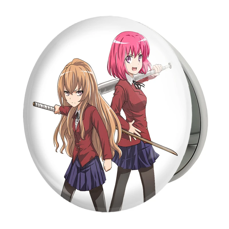 آینه جیبی خندالو طرح مینوری و تایگا انیمه تورادورا مدل تاشو کد 32501