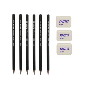مداد مشکی فکتیس با درجه سختی HB مدل پاییز 4 به همراه پاک کن مجموعه 9 عددی