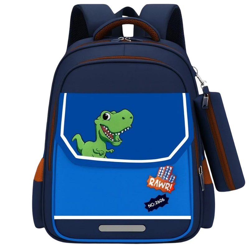 کوله پشتی مدرسه مدل دایناسور تیرکس به همراه جامدادی