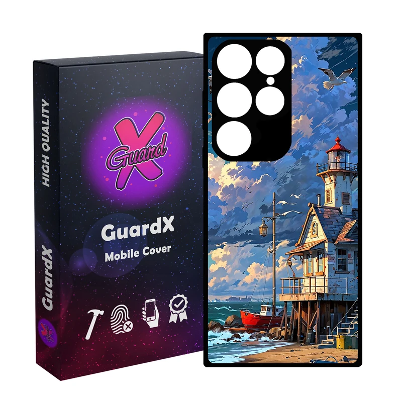 کاور گارد ایکس طرح ساحل دریا مدل Glass10773 مناسب برای گوشی موبایل سامسونگ Galaxy S24 Ultra