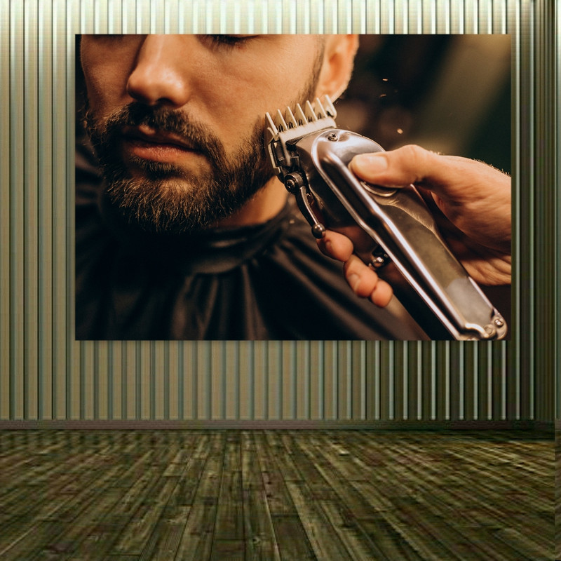 پوستر پارچه ای طرح آرایشگاه مردانه کد PP2835
