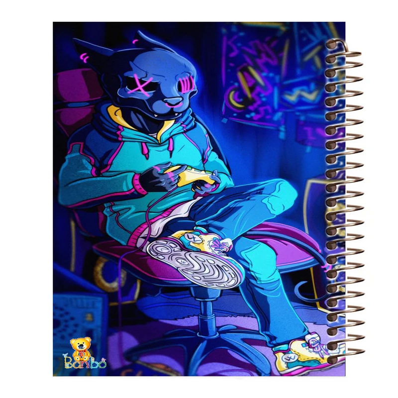 دفتر زبان 100 برگ سیمی بانیبو مدل gamer کد 4708