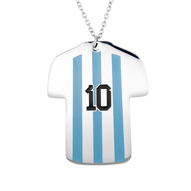 گردنبند مردانه برانت مدل پیراهن مسی شماره 10 تیم آرژانتین