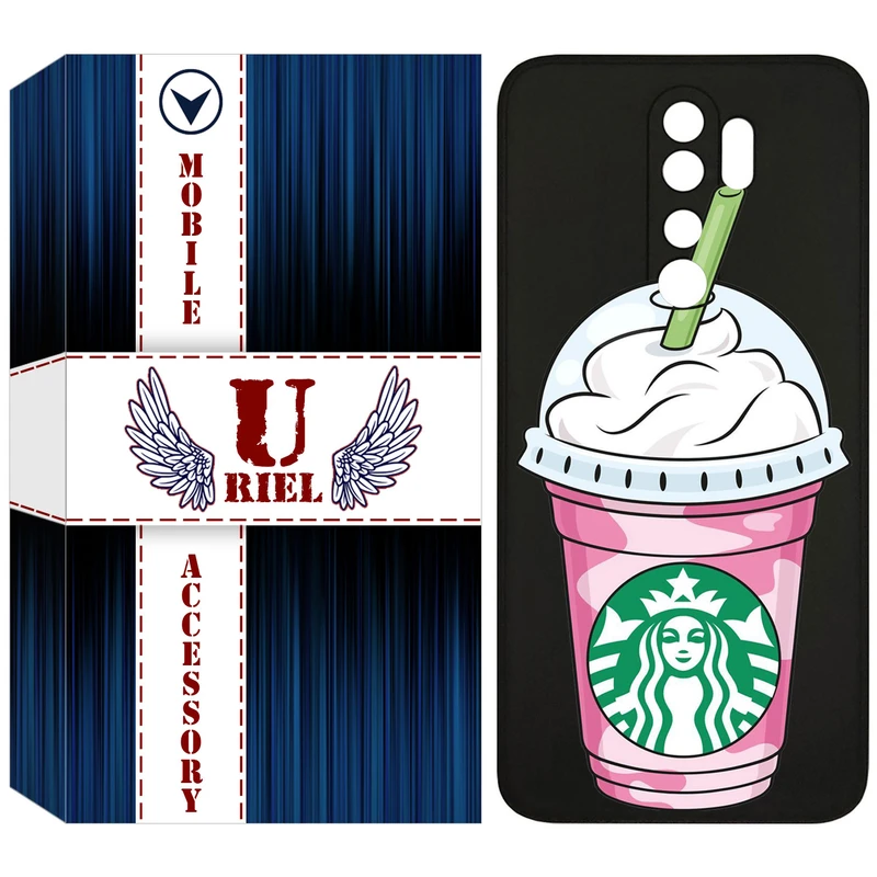 کاور یوریل قاب مدل KSH کد 55 طرح استارباکس مناسب برای گوشی موبایل شیائومی Redmi Note 8 Pro