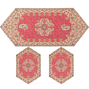 ست سه تکه ترمه رضایی یزد طرح خورشید کد 2101011232000