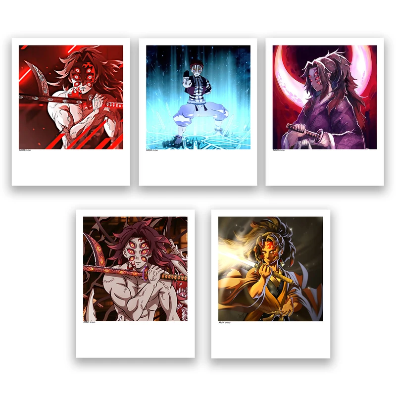 آویز تزیینی عرش مدل انیمه شیطان کش Demon Slayer کد Asa018 مجموعه 5عددی