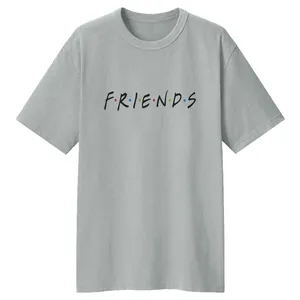 تی شرت لانگ آستین کوتاه زنانه مدل FRIENDS کد A63 رنگ طوسی