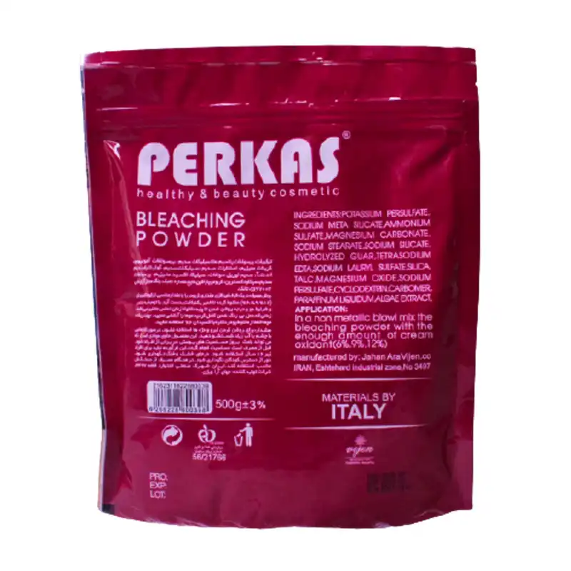 پودر بی رنگ کننده مو پرکاس مدل 001 وزن 500 گرم