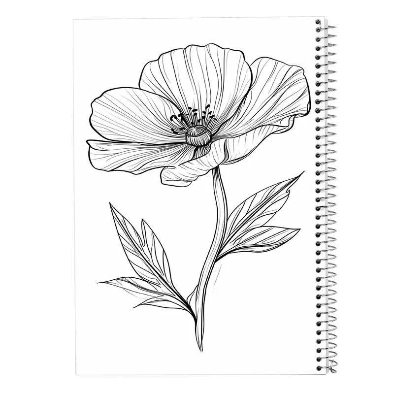 دفتر شطرنجی 50 برگ مدوپد مدل گل کد DF13982