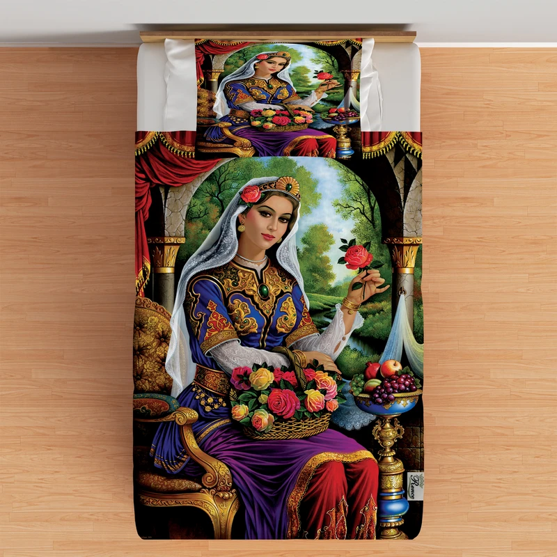 سرویس ملحفه رنس مدل B2-10328 یک نفره 2 تکه