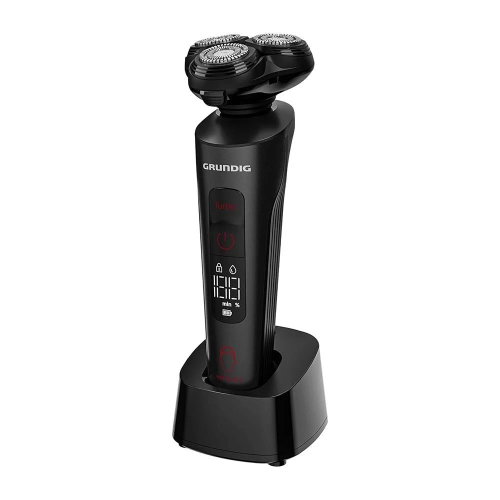ماشین اصلاح موی صورت گروندیگ مدل MS 9130، اصلاح به صورت صفر زن، استفاده به صورت خشک و مرطوب، مقاوم در برابر آب، منبع انرژی برق و باتری، تکنولوژی اصلاح به صورت برش چرخشی، مدت زمان شارژ 120 دقیقه و مدت زمان استفاده پس از شارژ 70 دقیقه، به‌همراه استند شارژ 
 -  - 3