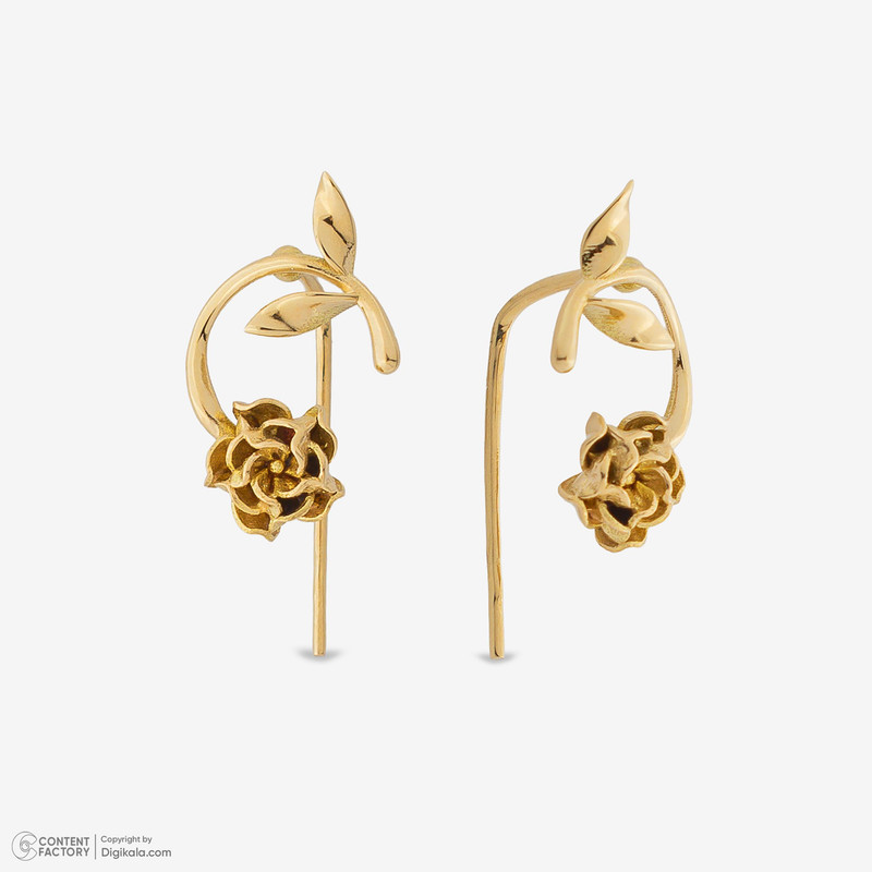 گوشواره عصایی طلا 18 عیار زنانه جواهری راز مدل 2412-24 - 5