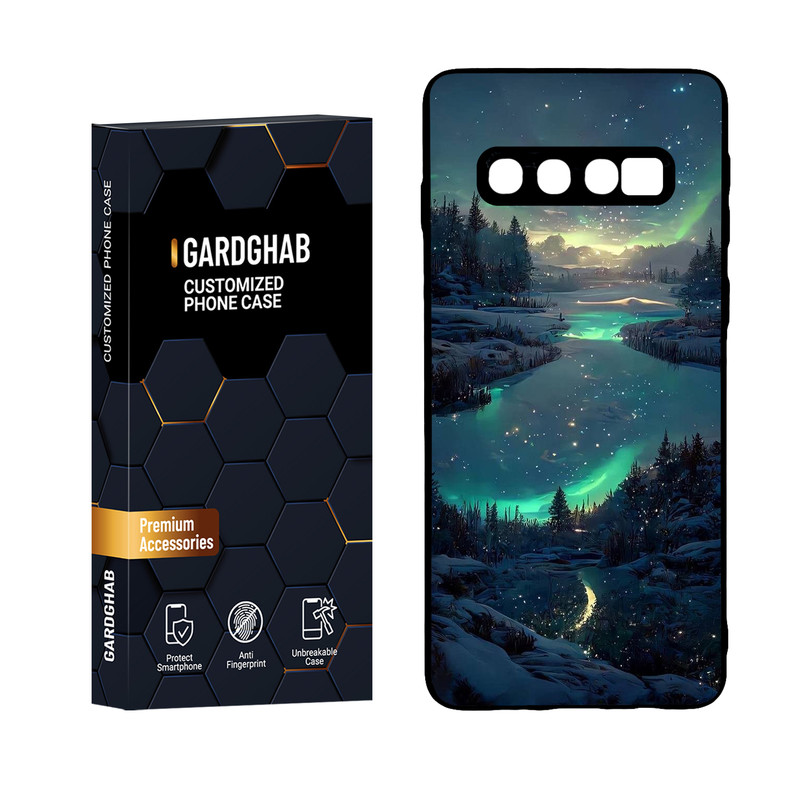 کاور گارد قاب مدل پشت گلس منظره و طبیعت مناسب برای گوشی موبایل سامسونگ Galaxy S10