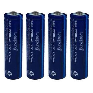 باتری لیتیوم یون قابل شارژ دیپ کینگ مدل BB-18650 ظرفیت 2200 میلی آمپر ساعت بسته 4 عددی 