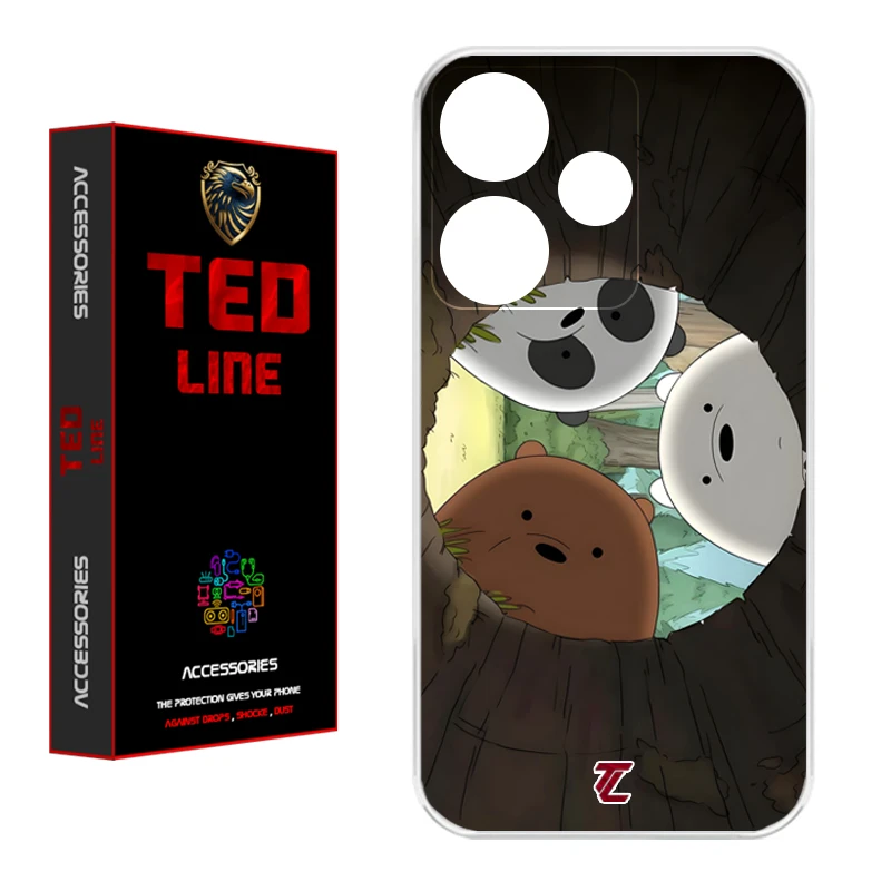 کاور تد لاین طرح خرسی کد 1101 مناسب برای گوشی موبایل شیائومی Redmi 13 4G