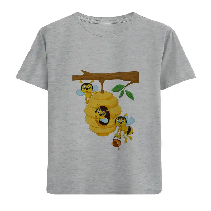تی شرت آستین کوتاه بچگانه مدل شاخه وزنبور D154