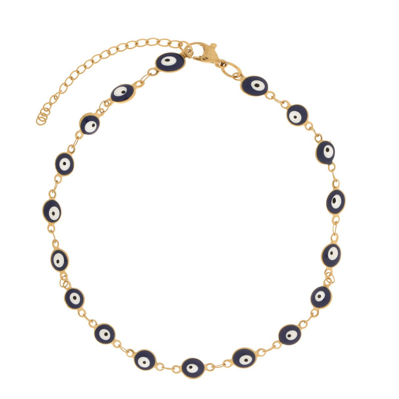 دستبند زنانه طرح چشم نظر مدل استیل دستبند زنانه طرح چشم نظر مدل استیل