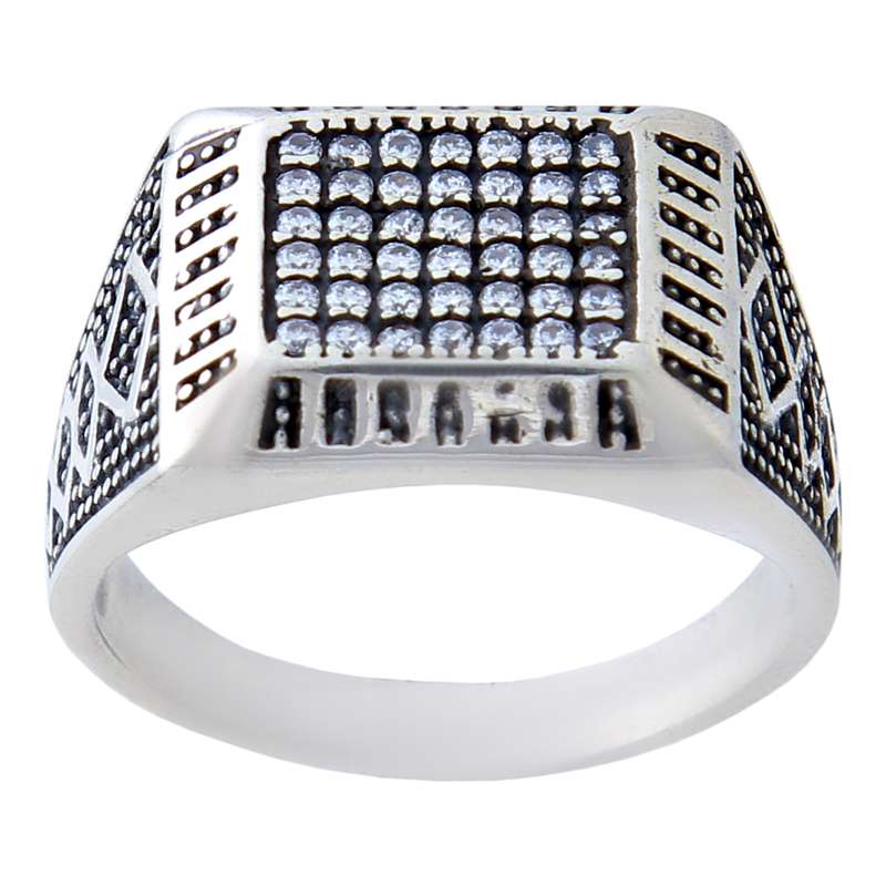 انگشتر نقره مردانه بازرگانی میلادی کد AM_821