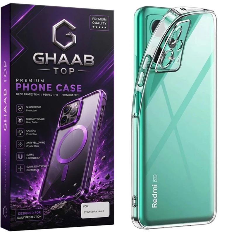 کاور قاب تاپ مدل ژله ای مناسب برای گوشی موبایل شیائومی Redmi Note 12 5G / Pocc X5