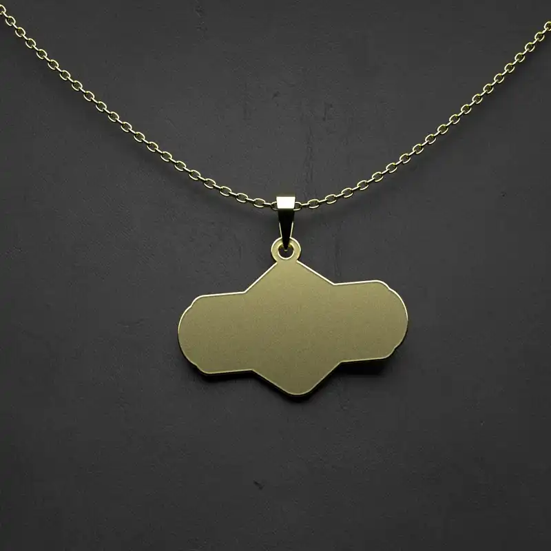 گردنبند طلا 18 عیار زنانه مدوپد مدل شکل هندسی کد P2-1-1339