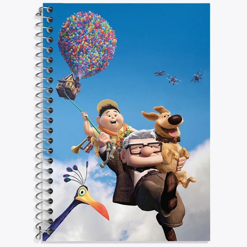 دفتر زبان 50 برگ خندالو مدل سه خط طرح آپ (Up) کد N2158