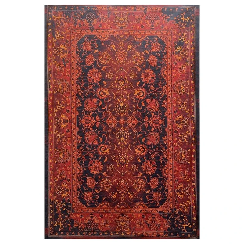 فرش ماشینی 700 شانه زمینه لاکی حاشیه لاکی مدل بلوچ آکریلیک کد 2828