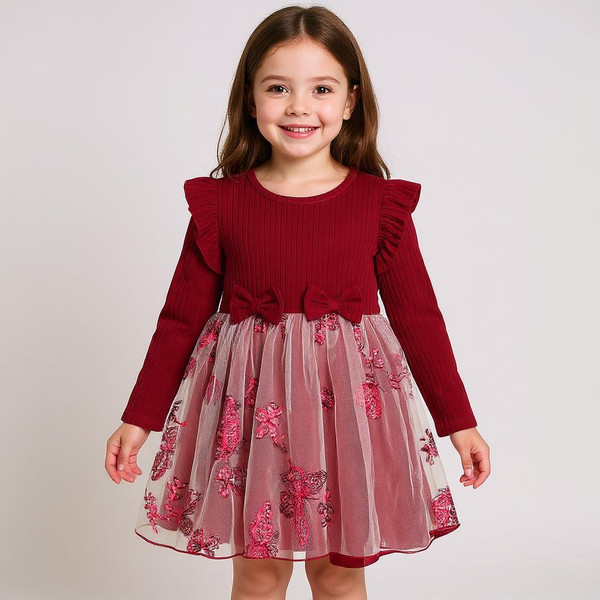 پیراهن دخترانه شین مدل SEP-CORE0012