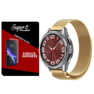 بند سوپرسی مدل Milanese مناسب برای ساعت هوشمند سامسونگ Galaxy Watch 6 Classic 47mm