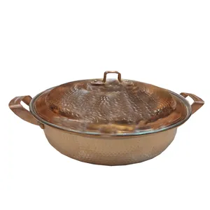 ماهیتابه مسی مدل طرح دار کد 51