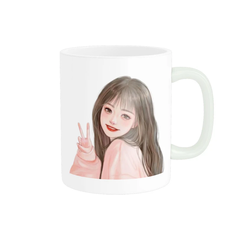 ماگ ناریکو مدل فانتزی طرح دختر کد 012625