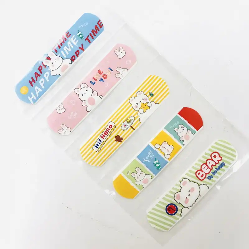 چسب زخم مدل فانتزی طرح خرس شاد کد HT-302 بسته 5 عددی