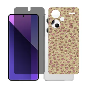 Glass Together model privacy Screen Protector Suitable for Xiaomi Redmi Note 13 Pro Plus Mobile Phone with Back cover sticker