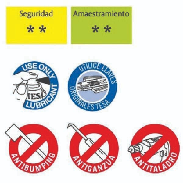 سیلندر قفل تسا مدل T60