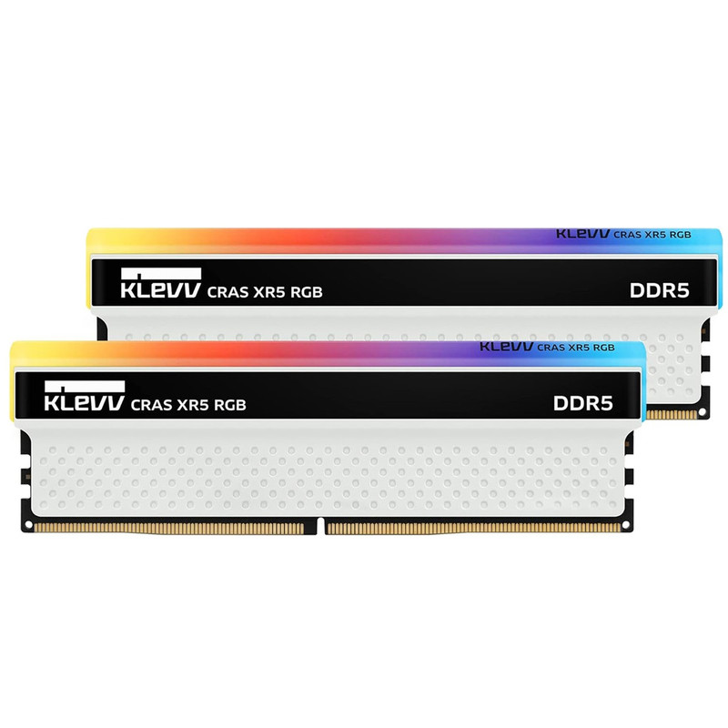 رم دسکتاپ DDR5 دو کاناله 6200 مگاهرتز CL40 کلو مدل CRAS XR5 RGB White ظرفیت 32 گیگابایت