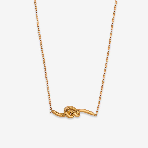 گردنبند طلا 18 عیار زنانه با طرح حلقه‌ای (فلامینگو) روبی آرت گالری مدل 238035