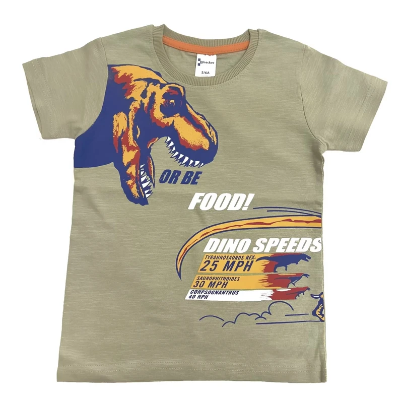 تی شرت آستین کوتاه پسرانه مدل دایناسور